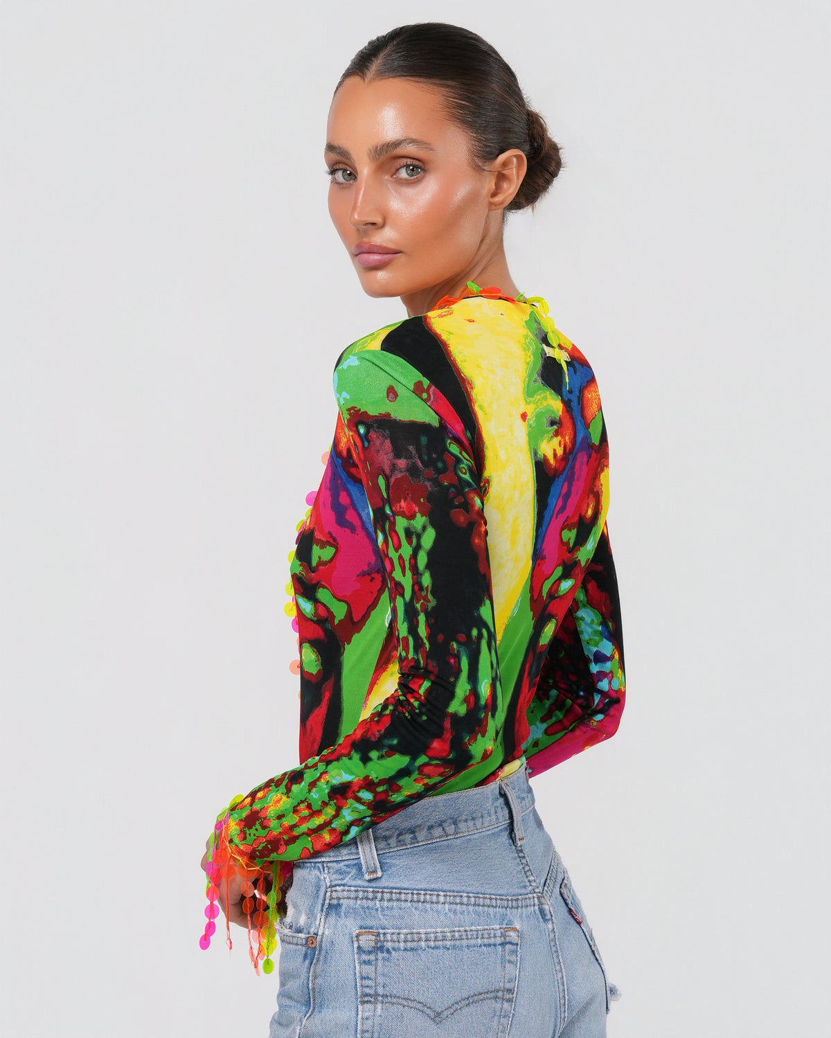 SS 2000 Psychedelic Print Bodysuit