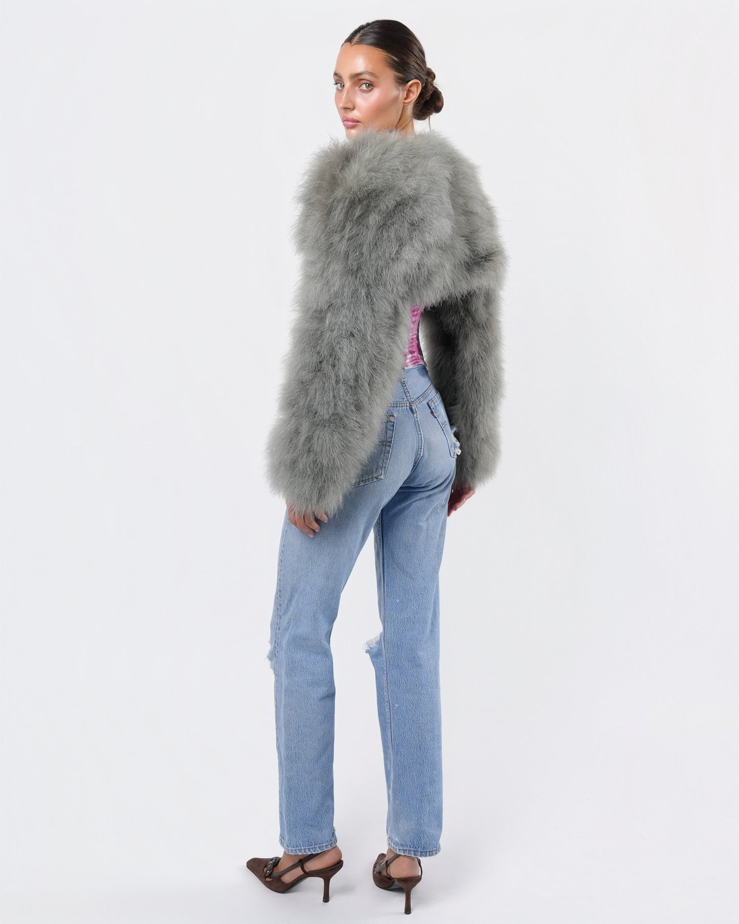 FW 2000 Runway Feather Bolero