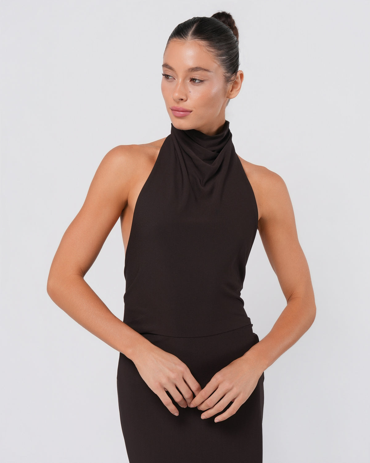 FW 2007 High Neck Backless Gown