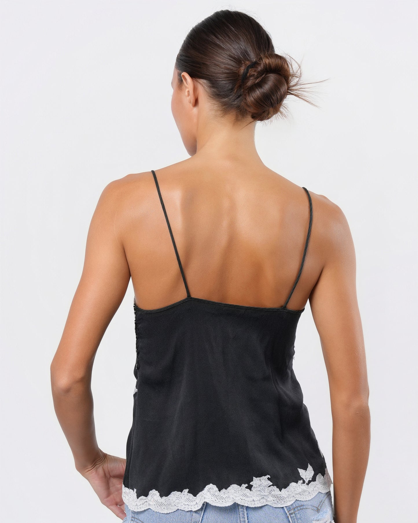 FW 1998 Silk and Lace Tank Top