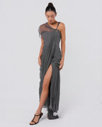 FW 2006 Gray Silk Chiffon Draped Gown