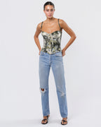 FW 2001 Lace Up Brocade Corset