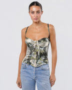 FW 2001 Lace Up Brocade Corset