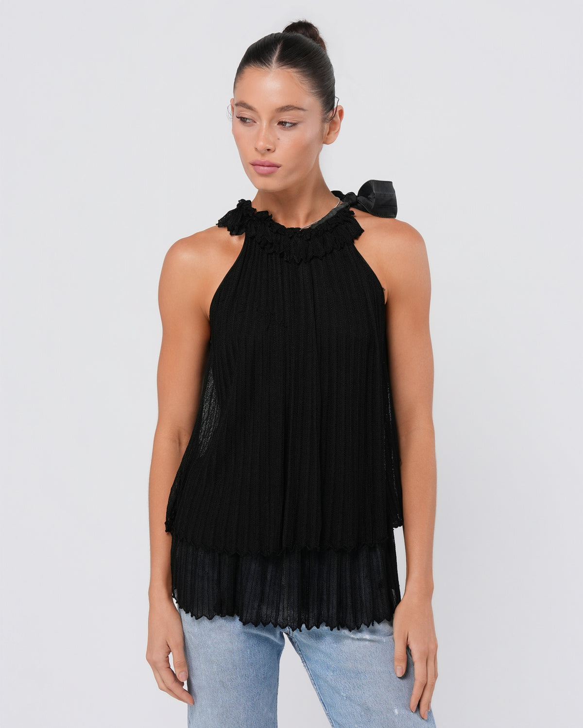 Neck-Tied Bow Top