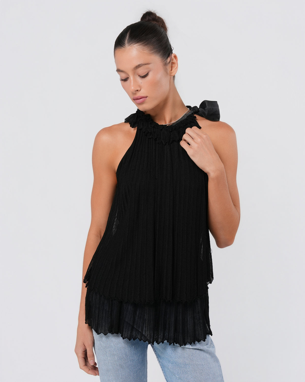 Neck-Tied Bow Top
