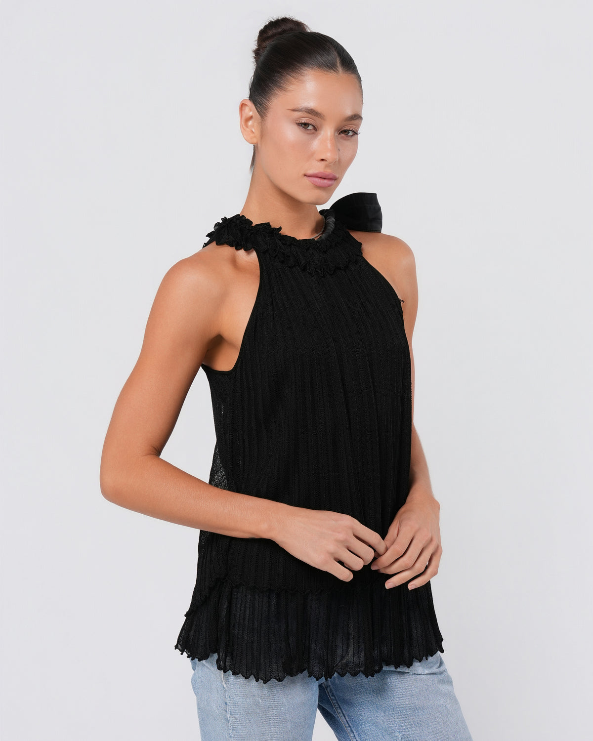 Neck-Tied Bow Top