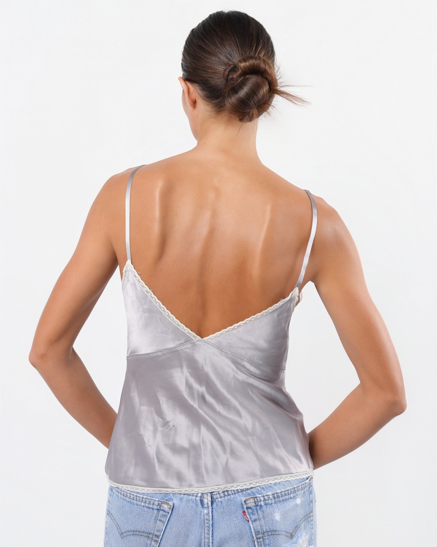 Silk Embroidered Tank Top