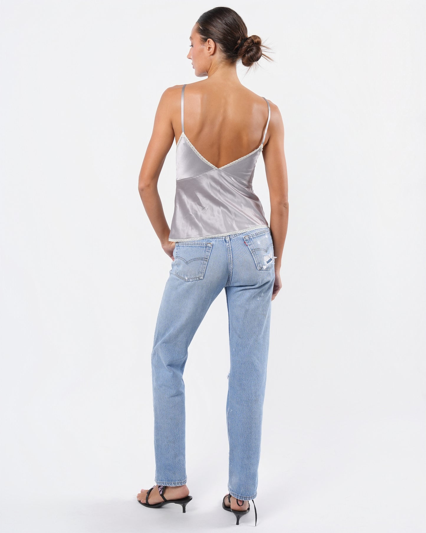 Silk Embroidered Tank Top