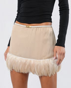 Tom Ford SS 1999 Feather Trim Skirt