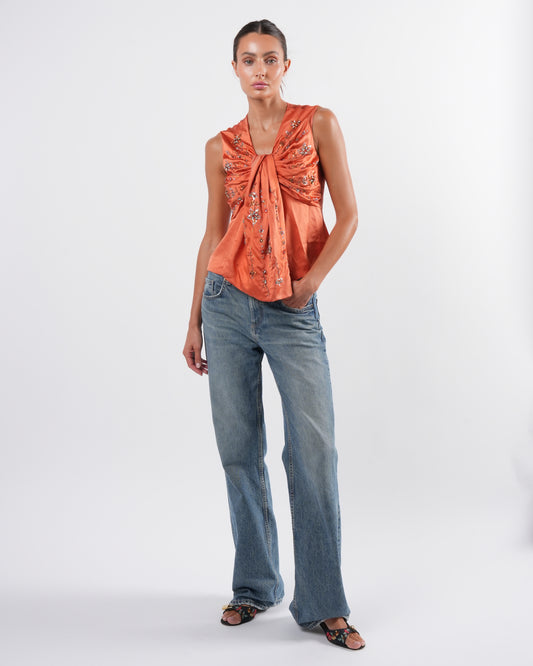 Galliano FW 2007 Embellished Silk Top