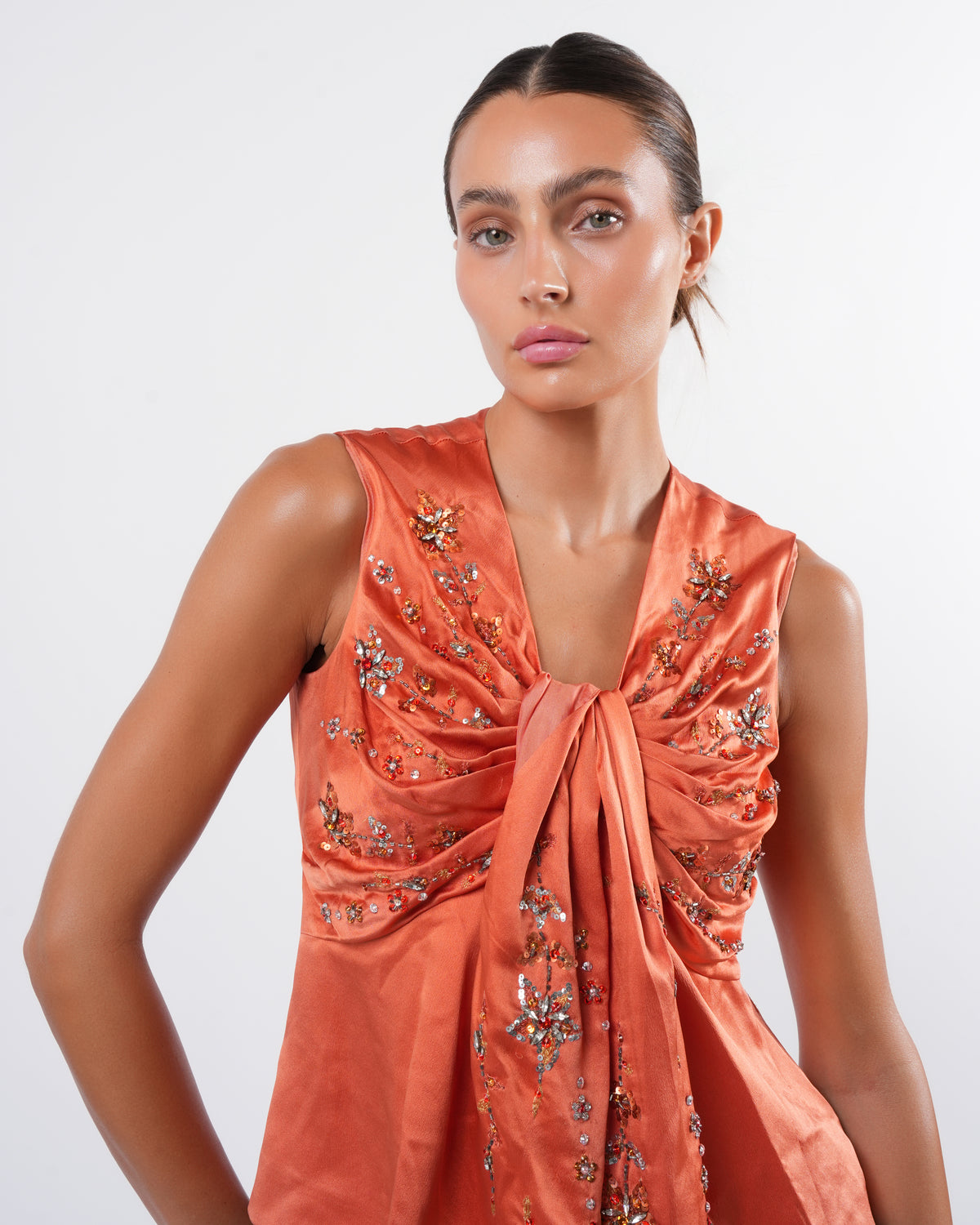 Galliano FW 2007 Embellished Silk Top