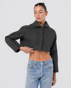FW 2007 Cropped Jacket With Leather Detail