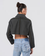 FW 2007 Cropped Jacket With Leather Detail