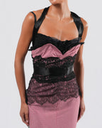 SS 2006 Gingham And Lace Runway Gown