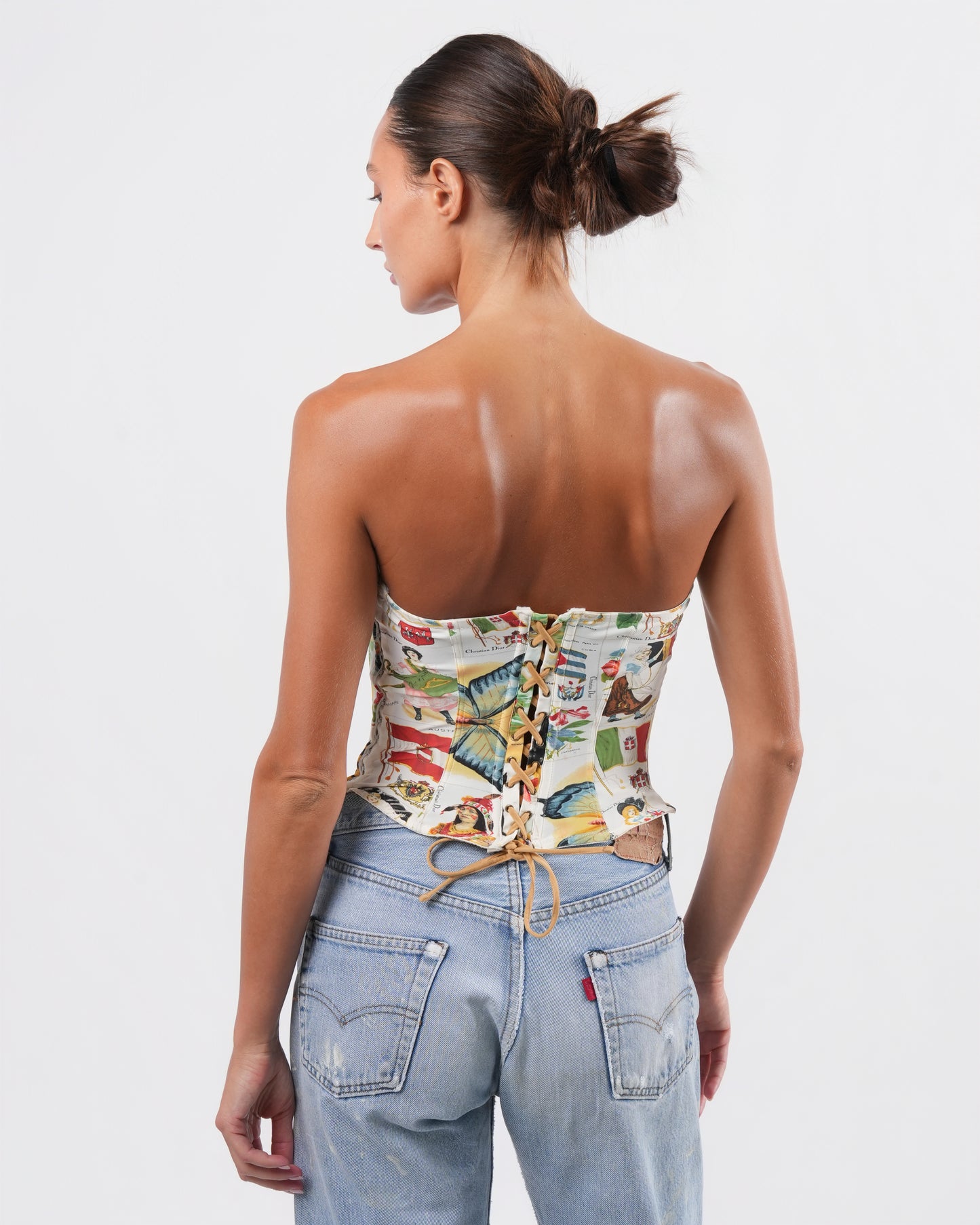 Galliano SS 2002 "Stamp" Bustier