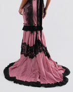 SS 2006 Gingham And Lace Runway Gown