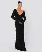 SS 2003 Silk Ruched Backless Gown