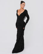 SS 2003 Silk Ruched Backless Gown