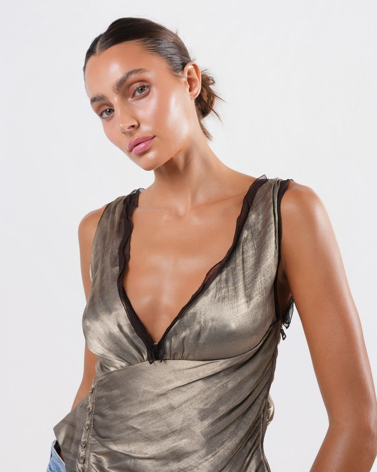 Gold Wrap Tank Top