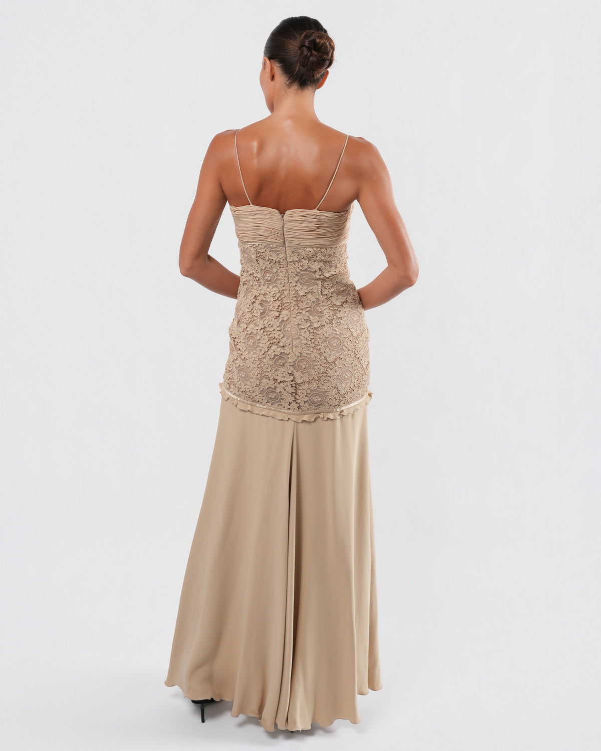 SS 2002 Silk And Lace Runway Gown