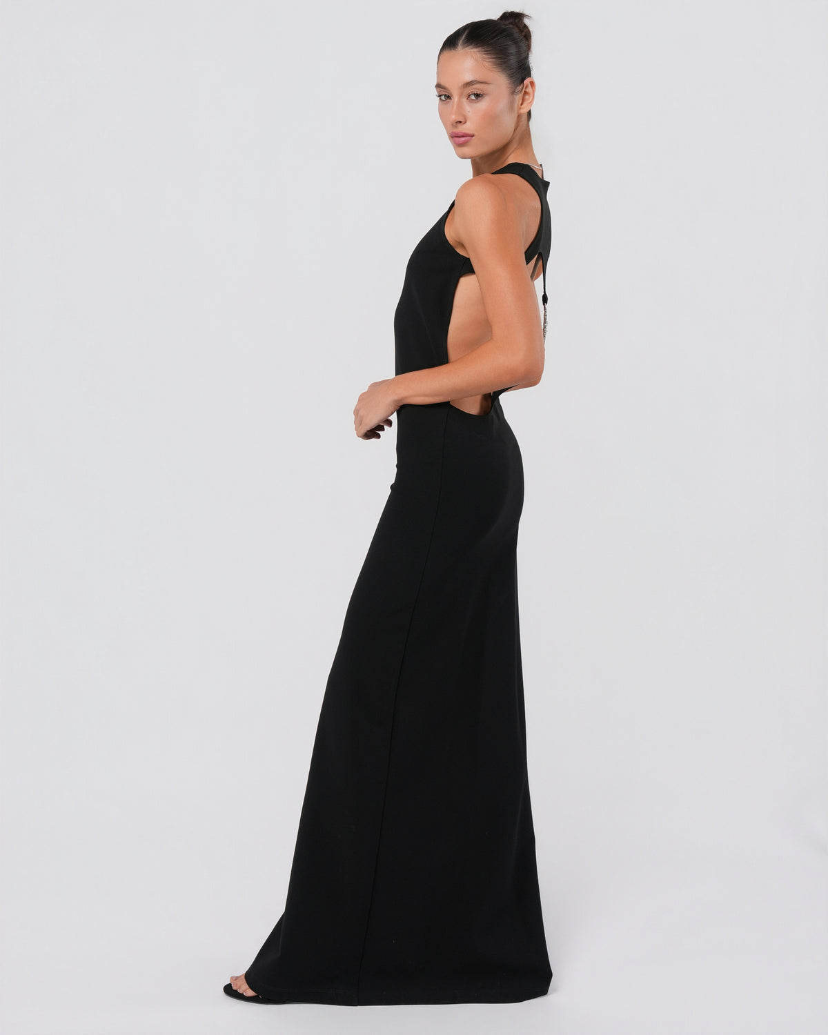 SS 2016 Open Back Dress With Lion Detail