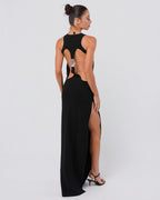 SS 2016 Open Back Dress With Lion Detail