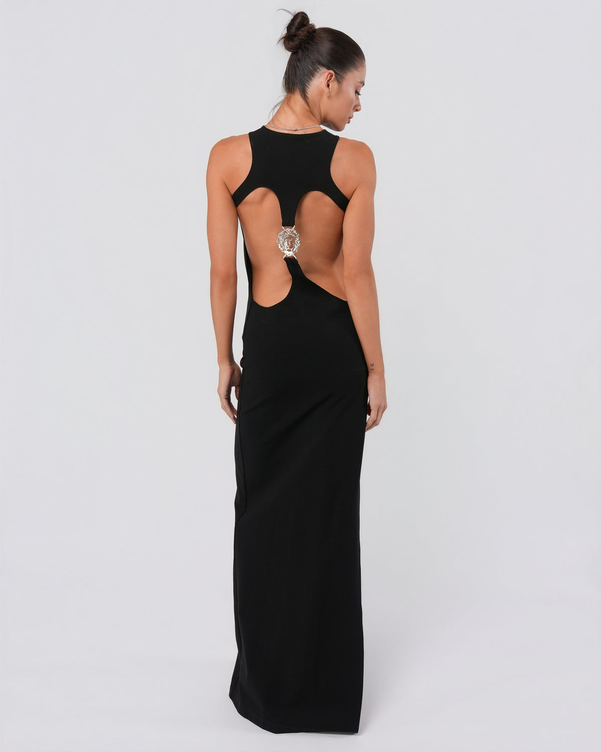 SS 2016 Open Back Dress With Lion Detail