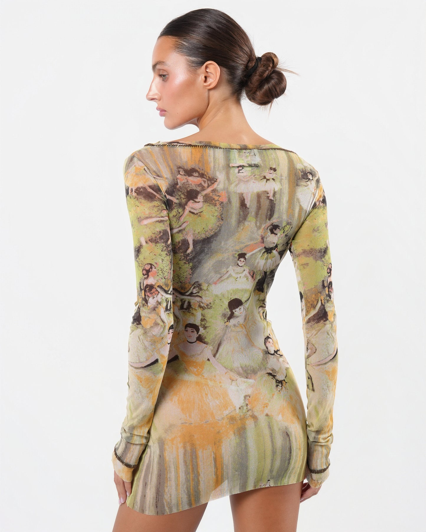 SS 2004 Degas Print Micro Mini Dress