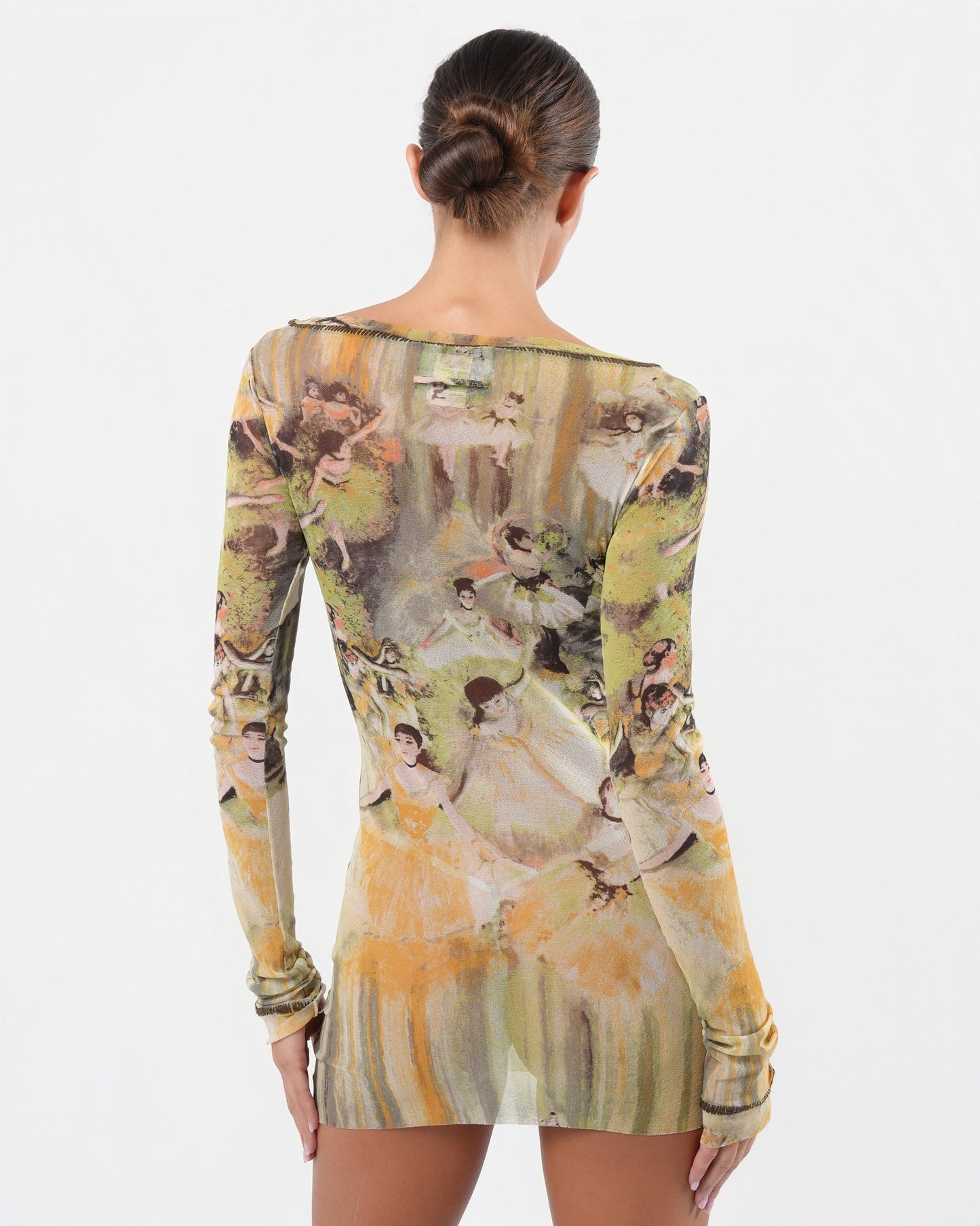 SS 2004 Degas Print Micro Mini Dress