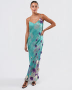 SS 2001 Silk Flower Embellished Gown