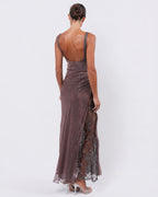 FW 1997 Runway Gown With Lace Underlayer