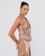 Embellished Silk Set