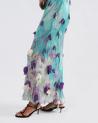SS 2001 Silk Flower Embellished Gown