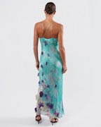 SS 2001 Silk Flower Embellished Gown