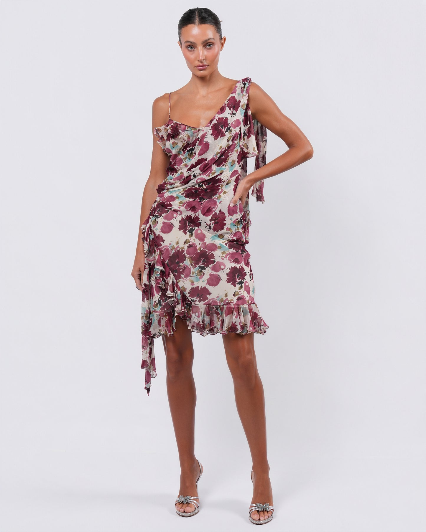 FW 2003 Floral Silk Dress
