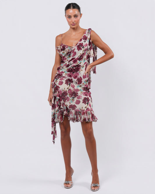 FW 2003 Floral Silk Dress