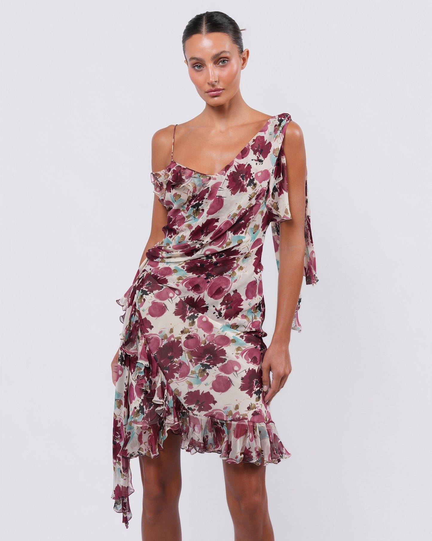 FW 2003 Floral Silk Dress