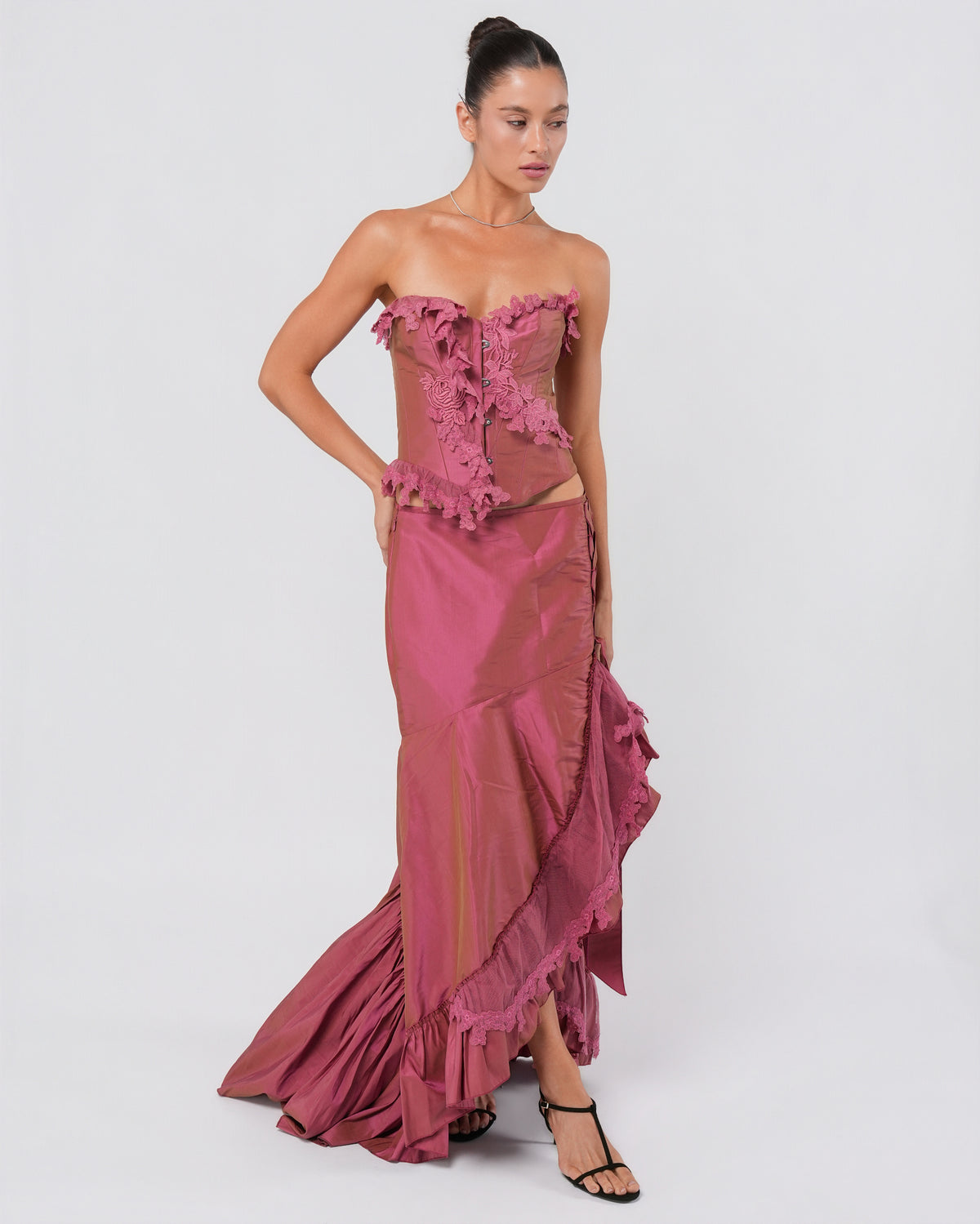 1990s Floral Embellished Set