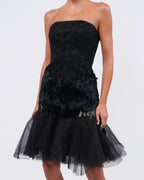 FW 2008 Beaded Dress with Feather and Tulle Detail