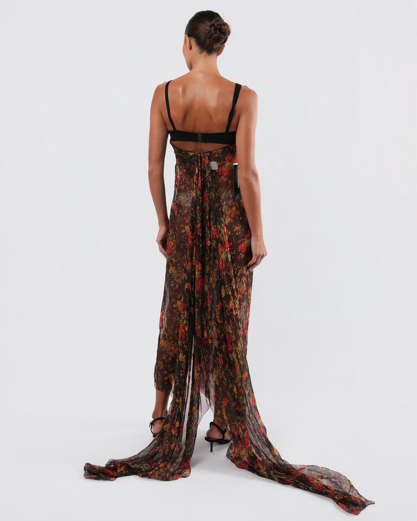 SS 2000 Floral Gown With Train