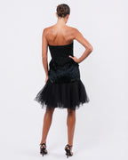 FW 2008 Beaded Dress with Feather and Tulle Detail