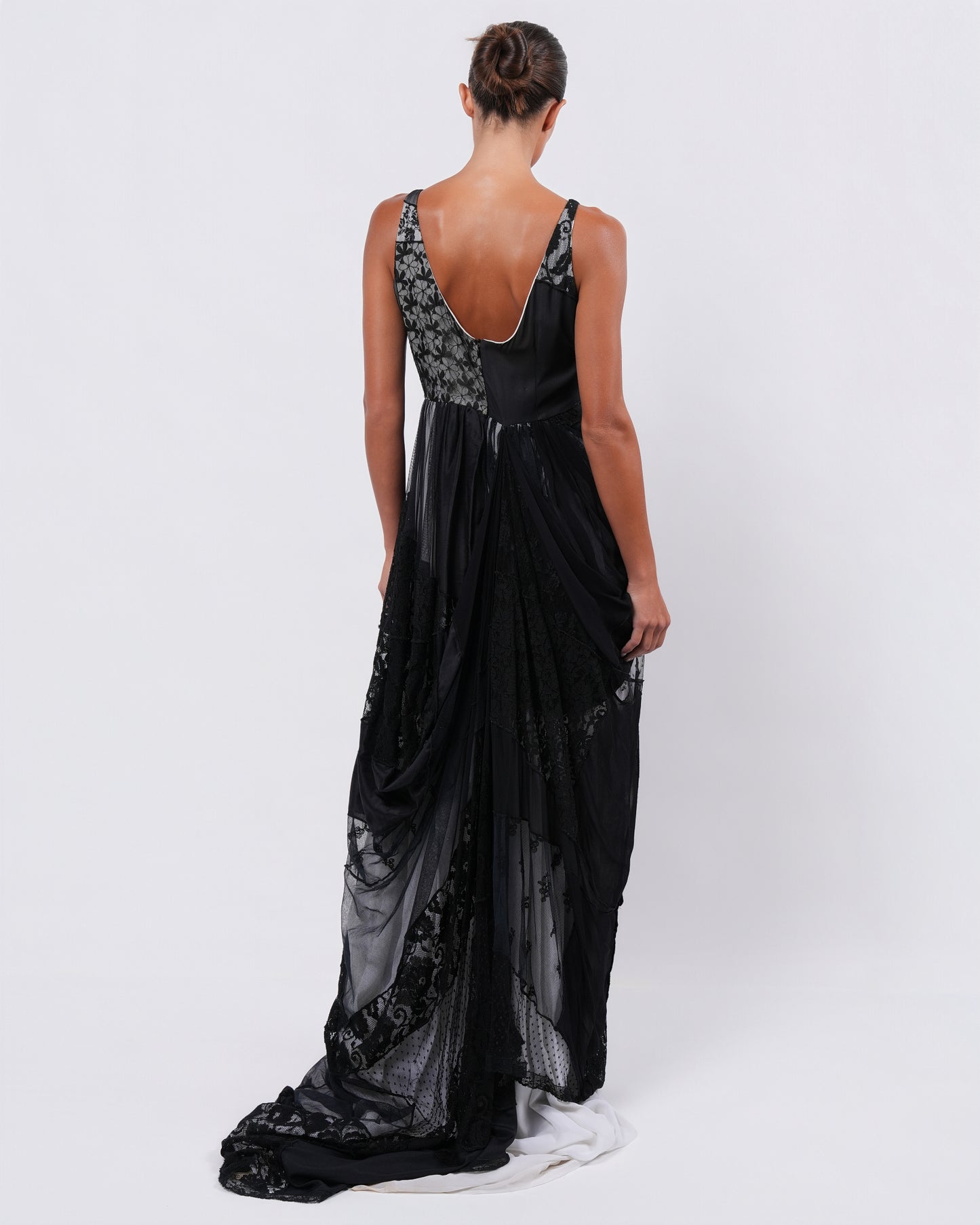 SS 1992 Draped Lace Gown