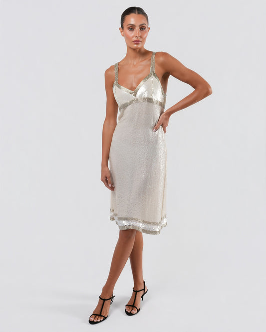 SS 2004 Runway Beaded And Sequined Dress