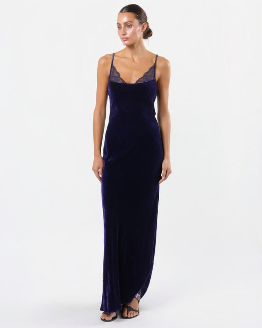 c. 1998 Velvet and Lace Gown