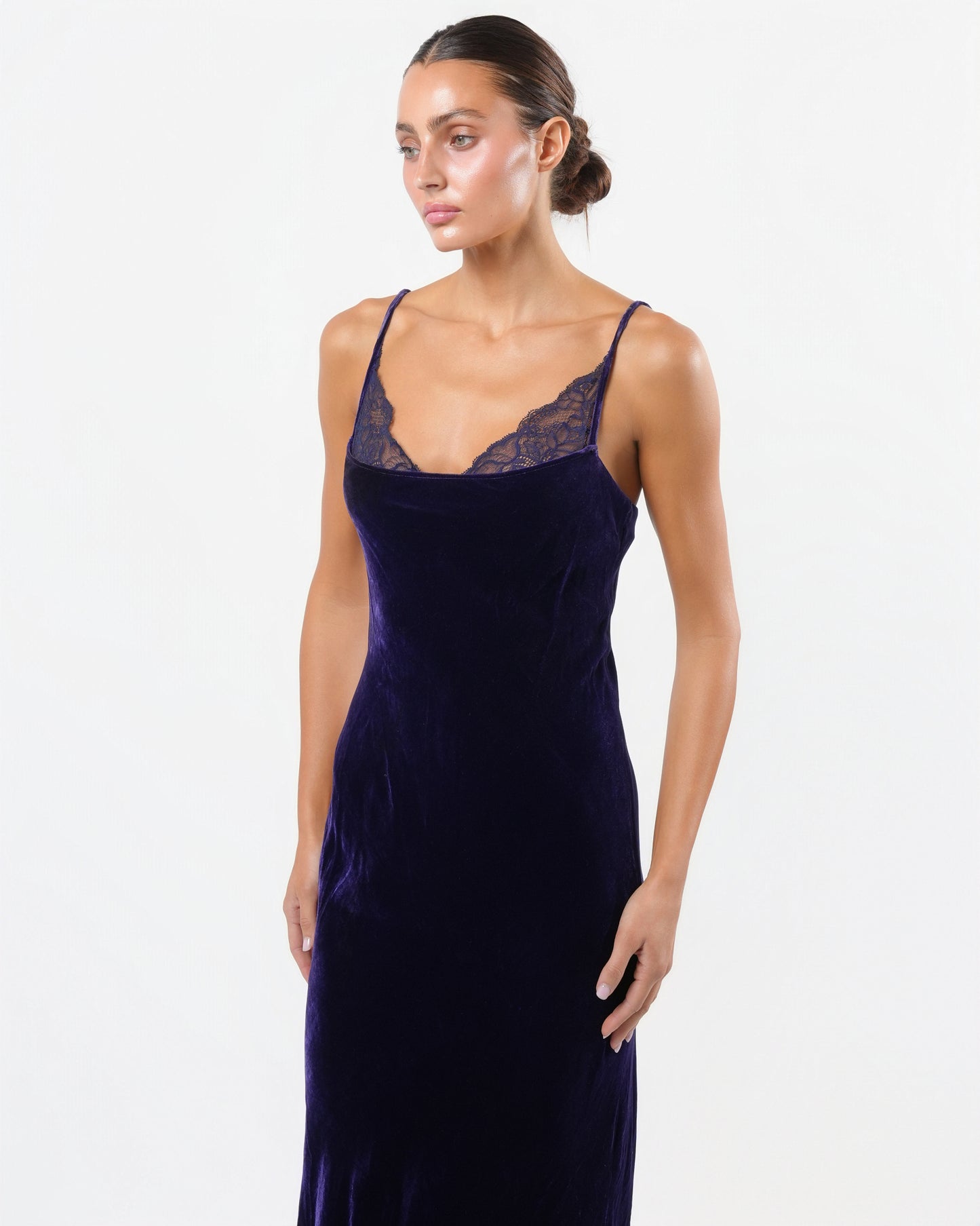 c. 1998 Velvet and Lace Gown