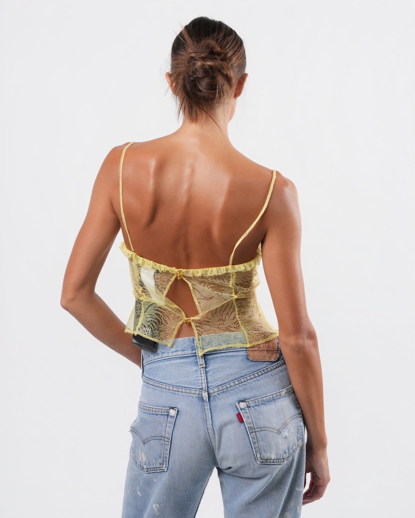FW 2000 Yellow Lace Top
