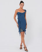 FW 2002 Polka Dot Mini Dress With Lace Detail