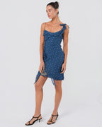 FW 2002 Polka Dot Mini Dress With Lace Detail