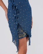FW 2002 Polka Dot Mini Dress With Lace Detail