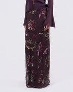 FW 2002 Beaded Skirt and Silk Shirt Set